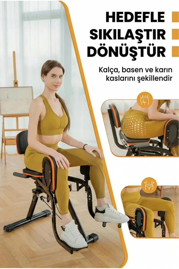 DEMPOWER 160 Kg Kapasiteli, Stabil Ayak Platformlu Kalça Ve Bacak Egzersiz Aleti - Ekstra 2 Direnç Yaylı
